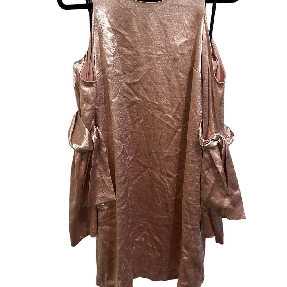 Rachel roy blush cold shoulder satin like dress - Picture 5 of 10